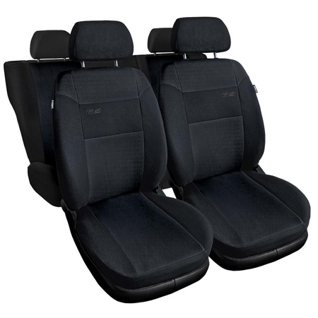 Sitzbezüge Auto für Alfa Romeo MiTo (2008-2018) - Autositzbezüge Universal Schonbezüge für Autositze - Auto-Dekor - RS - schwarz