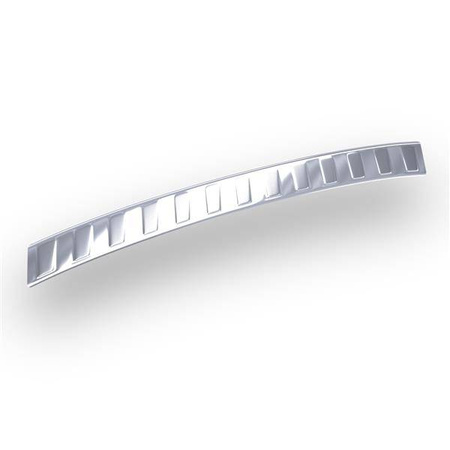 Hintere Stoßstangenleiste aus Stahl für Ford Mondeo IV Kombi (5 Türen) - (2007-2009) - Croni - Trapez - silber (Satin)