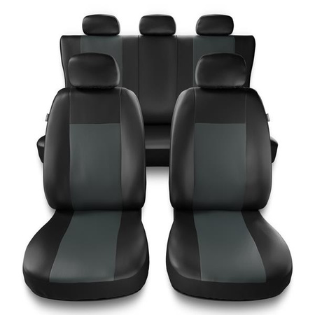 Sitzbezüge Auto für Daewoo Lanos (2004-2008) - Autositzbezüge Universal Schonbezüge für Autositze - Auto-Dekor - Comfort - grau