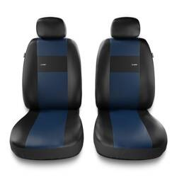 Sitzbezüge Auto für Jeep Compass I, II (2007-....) - Vordersitze Autositzbezüge Set Universal Schonbezüge - Auto-Dekor - X-Line 1+1 - blau