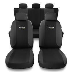 Sitzbezüge Auto für Hyundai Sonata II, III, IV, V (1993-2011) - Autositzbezüge Universal Schonbezüge für Autositze - Auto-Dekor - Tuning - dunkelgrau