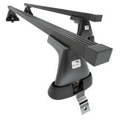 Stahl-Dachträger für Dacia Sandero mk I Hatchback (2007-2012) - schwarz Dachträger Dachgepäckträger - Amos - K-i - O - ohne Montagelemente