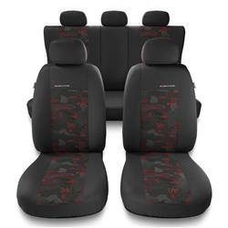 Sitzbezüge Auto für Audi A4 B5, B6, B7, B8, B9 (1995-2024) - Autositzbezüge Universal Schonbezüge für Autositze - Auto-Dekor - Elegance - rot