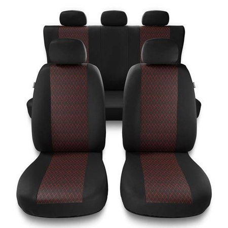 Sitzbezüge Auto für Alfa Romeo 145 (1994-2000) - Autositzbezüge Universal Schonbezüge für Autositze - Auto-Dekor - Profi - rot