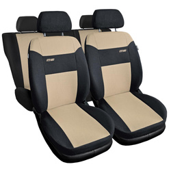 Sitzbezüge Auto für Alfa Romeo 147 (2000-2010) - Autositzbezüge Universal Schonbezüge für Autositze - Auto-Dekor - RS - beige