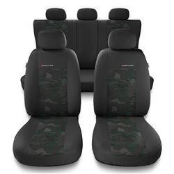 Sitzbezüge Auto für Alfa Romeo 166 I, II, III (1998-2007) - Autositzbezüge Universal Schonbezüge für Autositze - Auto-Dekor - Elegance - grün