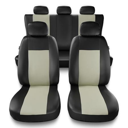 Sitzbezüge Auto für Alfa Romeo Stelvio (2017-2019) - Autositzbezüge Universal Schonbezüge für Autositze - Auto-Dekor - Comfort - beige