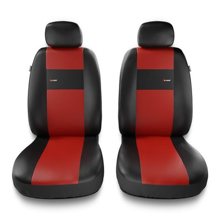 Sitzbezüge Auto für Volkswagen Golf V, VI, VII (2003-2019) - Vordersitze Autositzbezüge Set Universal Schonbezüge - Auto-Dekor - X-Line 1+1 - rot