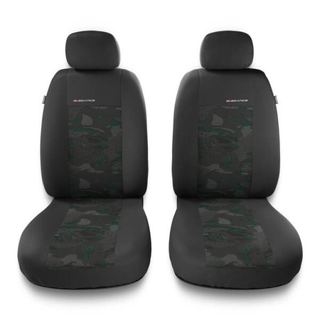 Sitzbezüge Auto für Land Rover Freelander I, II (1998-2014) - Vordersitze Autositzbezüge Set Universal Schonbezüge - Auto-Dekor - Elegance 1+1 - grün