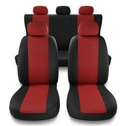 Sitzbezüge Auto für Lancia Ypsilon I, II, III, IV (1995-....) - Autositzbezüge Universal Schonbezüge für Autositze - Auto-Dekor - XR - rot